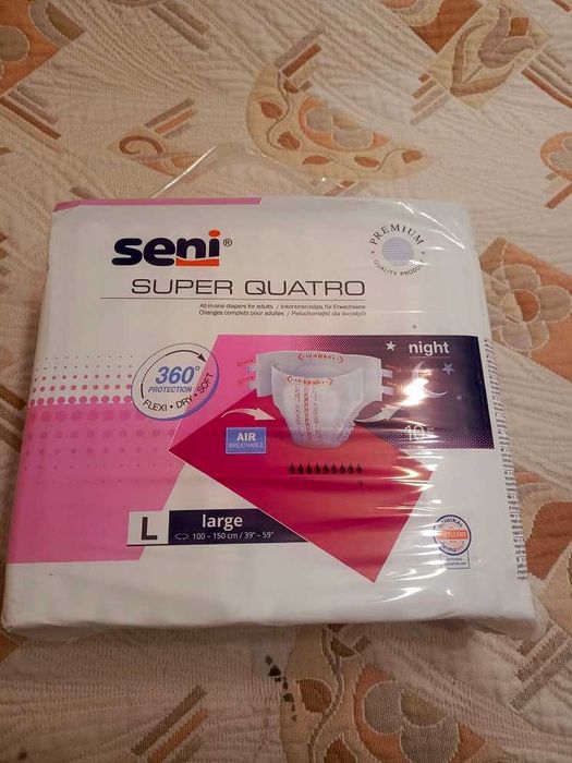 Pampersy dla osoby dorosłej Super QUATRO rozmiar L 10sztuk