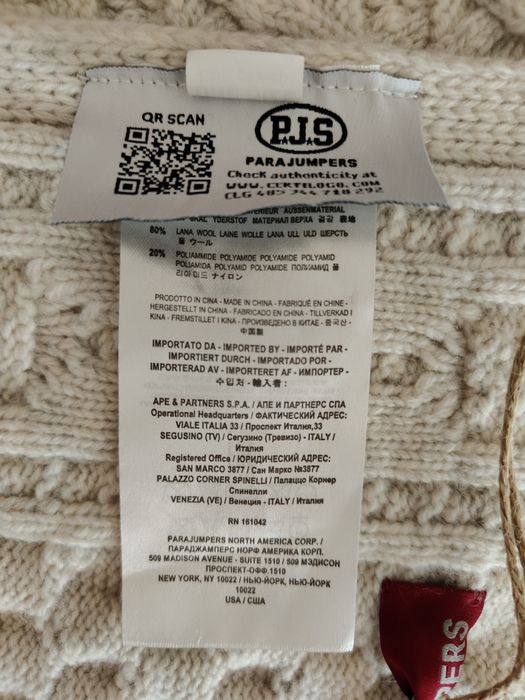 Parajumpers szal beżowy nowy wełna