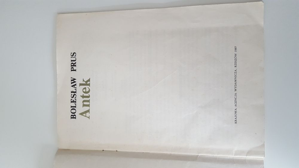 Antek, Bolesław Prus * 1987 * Krajowa Agencja Wydawnicza ***