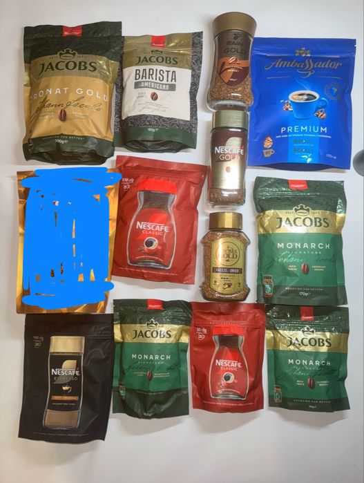 Розчинна кава / Jacobs, Nescafe, Tchibo