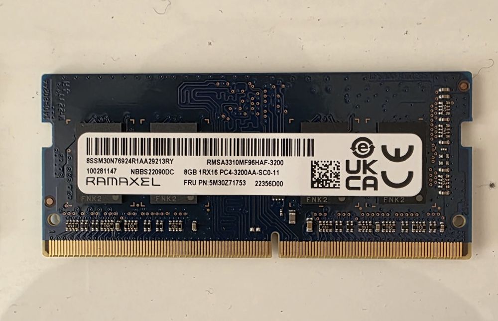 Оперативна памʼять 2 по 8gb (3000 грн за 2)3200 MHz для ноутбука Ramax