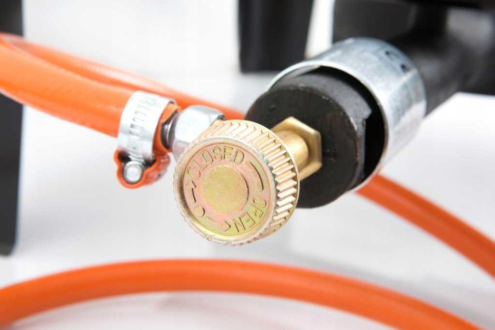 Taboret  Żeliwny Gazowy 40x40 + ZESTAW REDUKTOR WĄŻ OPASKI DUŻA MOC