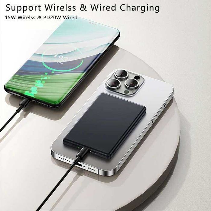 5000mAh PD20W Magnetic Magsafe 15W Power Bank.(XILECALY)