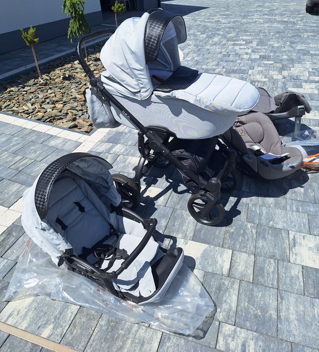 BEBETTO LUCA wózek 3w1 z adapterami Cybex CLOUD