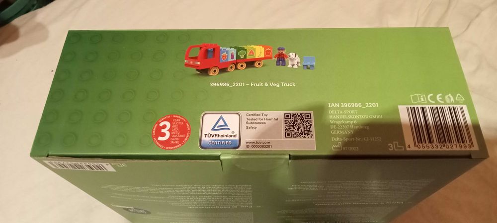 Klocki ciężarówka z warzywami