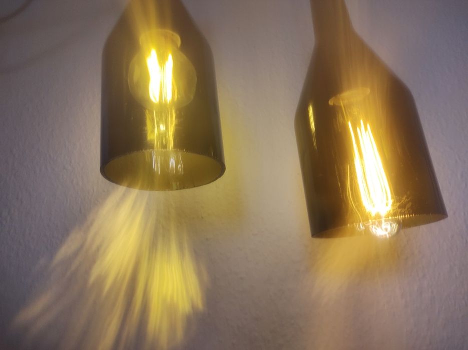 Lampy z butelek duże LED loft