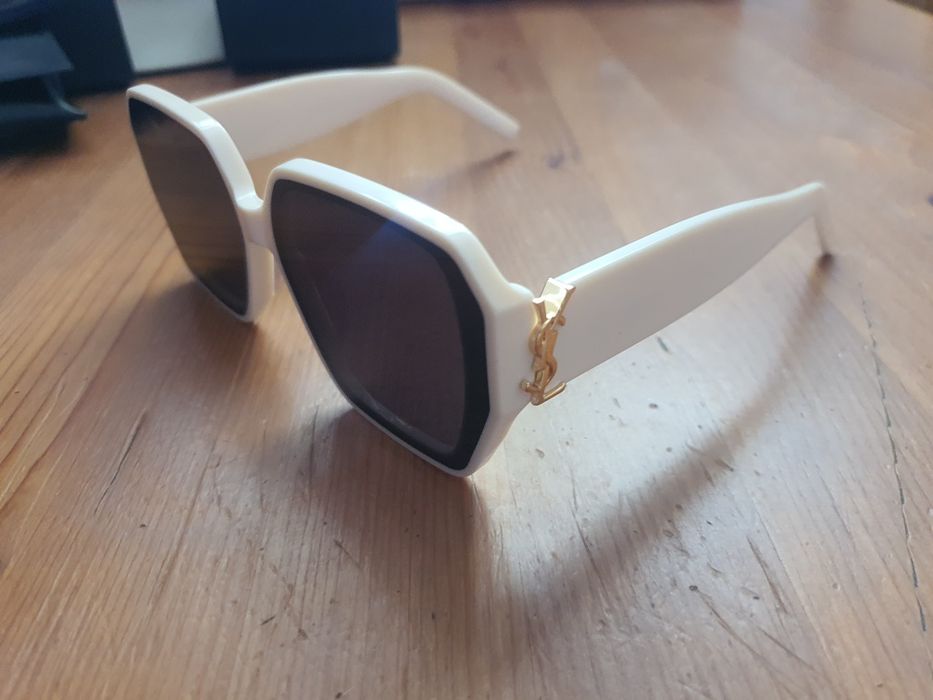 Okulary przeciwsłoneczne Saint Laurent białe