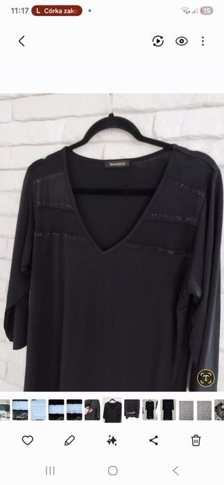 Womanary lejąca sukienka tiul cyrkonie xxl 44 46