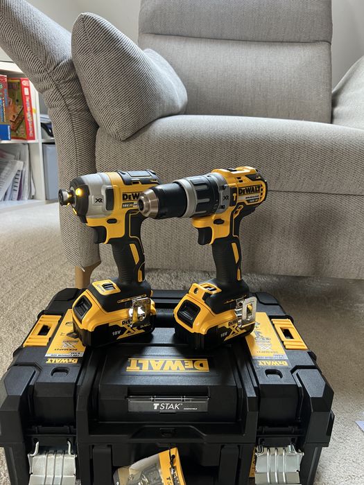 DeWalt 18V набір шуруповерт + гайковерт 2 акумулятори 5 Ah, гарантія 3 роки!