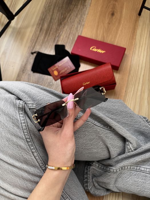 Окуляри cartier з чорною лінзою