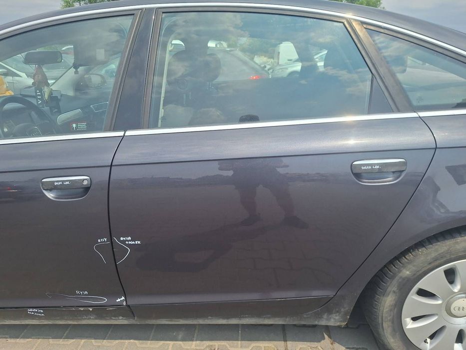 DRZWI KOMPLETNE LEWY TYŁ AUDI A6 C6 LZ7Q SEDAN