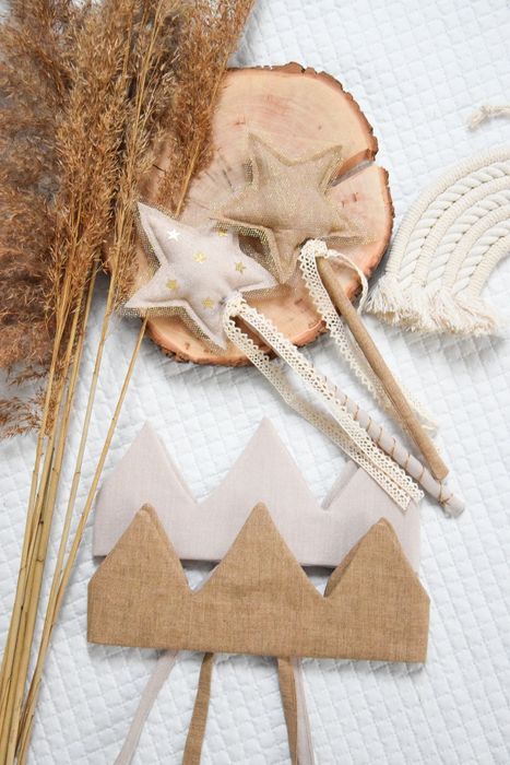 Szycie Lniana różdżka dla dziecka