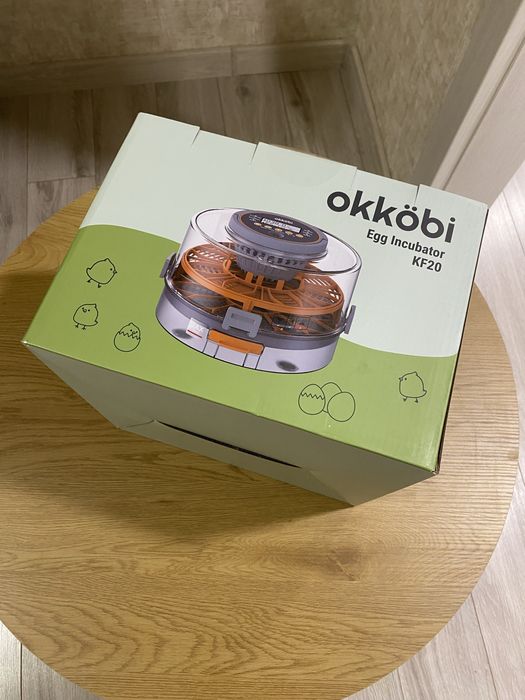 Автоматичний інкубатор Okköbi KF20 для яєць (курячих, качиних, перепелиних)