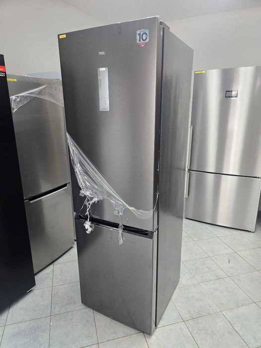 NOWA Lodówka TCL RP318BXE2 NoFrost 185 cm Szara gwar 2 lata N7 &