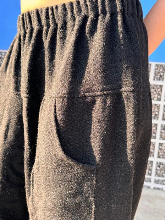 Szarawary czarne wełniane