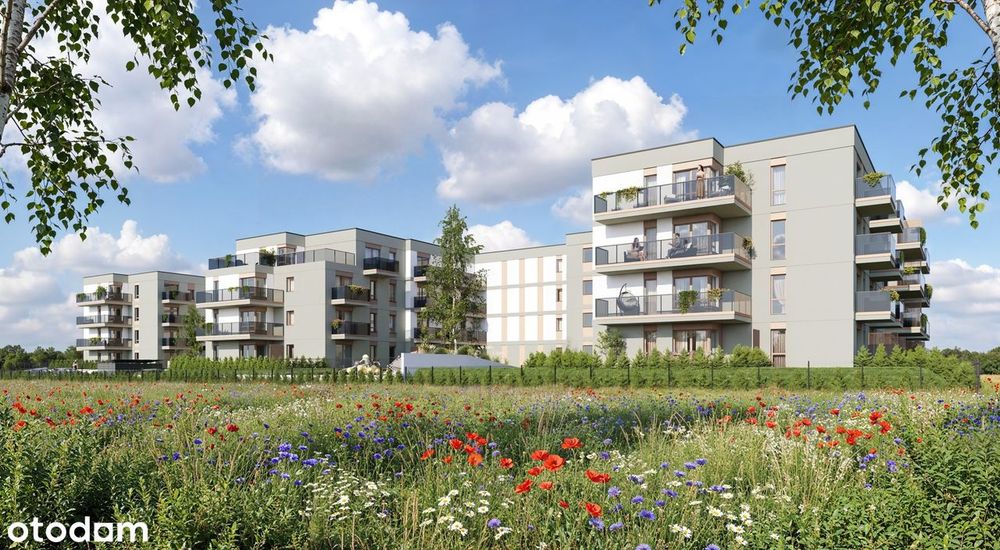 Mieszkanie 2-pokojowe 40,66m2 na parterze z przestronnym ogrodem