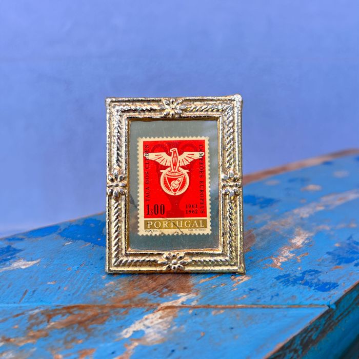 Selo SLBenfica comemorativo das duas ligas dos campeões