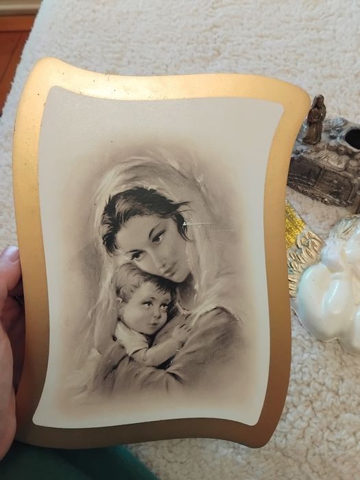 Krzyż na sciane retro vintage dewocjonalia religijne ozdoby