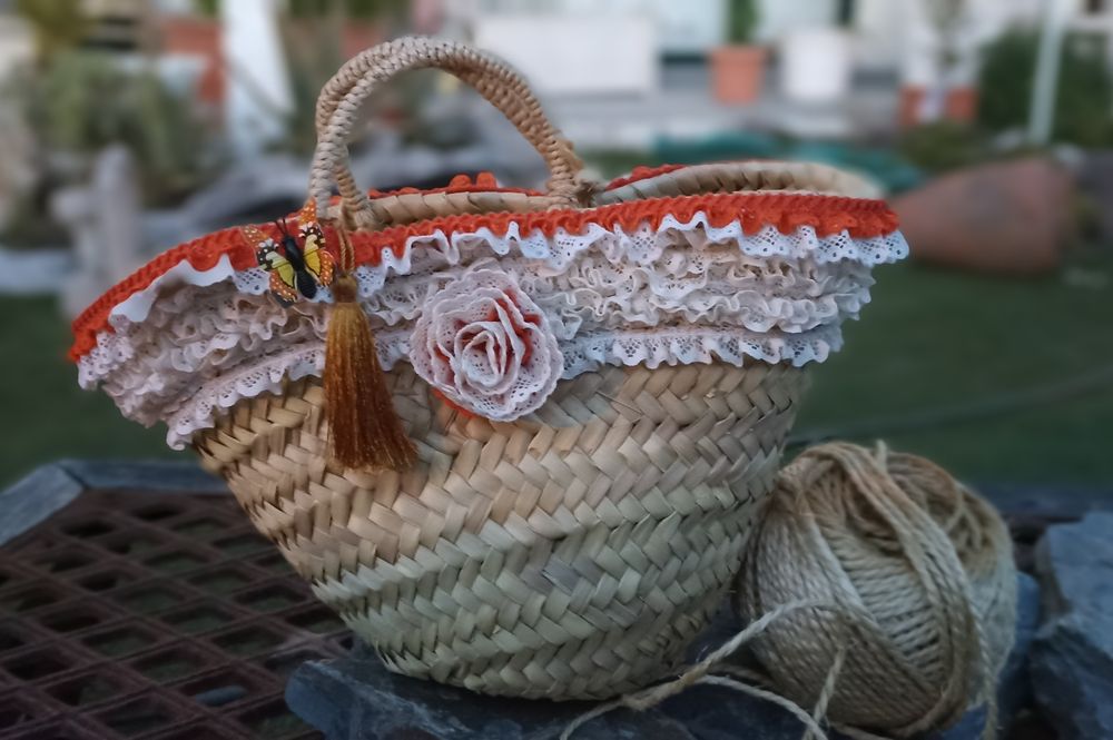 Cestas de palma/ palha