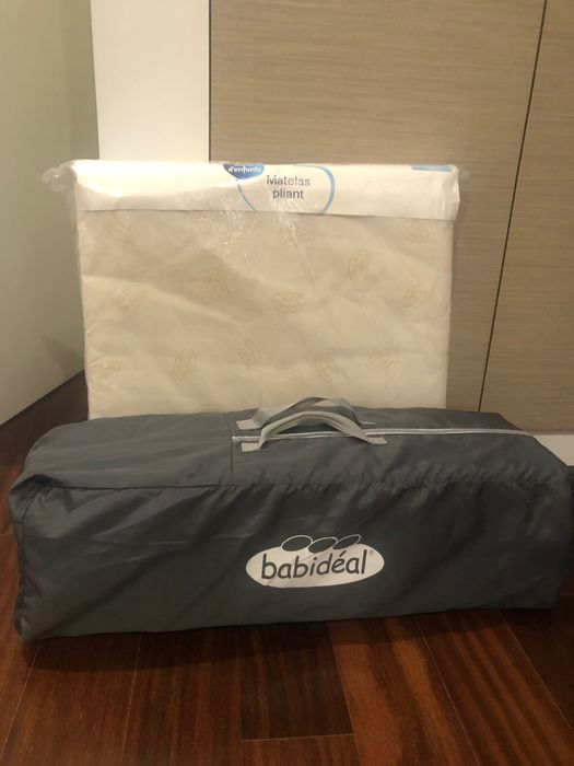 Cama de viagem+Colchão+Almofada.