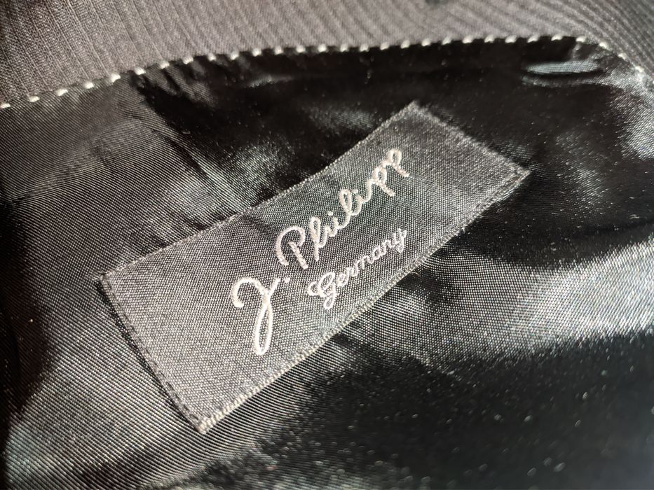 Marynarka grafitowa J. Philipp w prążki wełna dziewicza virgin wool