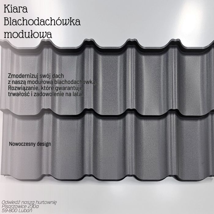 Blachodachówka modułowa antracyt mat (RAL7016]