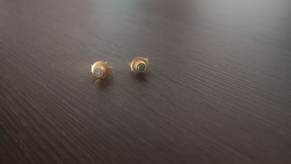 Kolczyki wkręty pozłacane