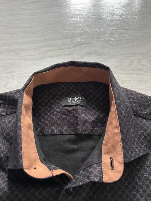 Elegancka koszula z krótkim rękawem Hugo Boss logowana