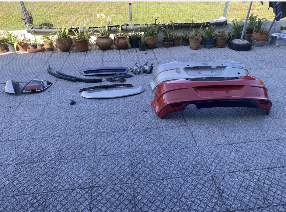 Material OPC para Opel Astra H GTC lip aileron embaladeiras farolins