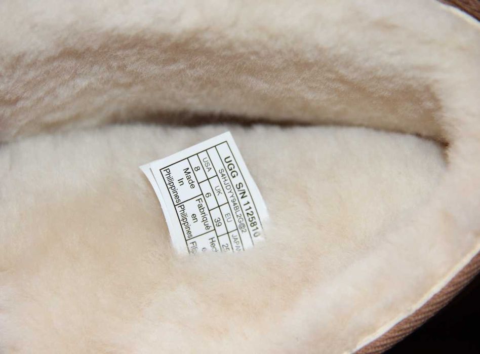 UGG buty kozuszek skóra śniegowce ocieplane botki kozaki brązowe 39