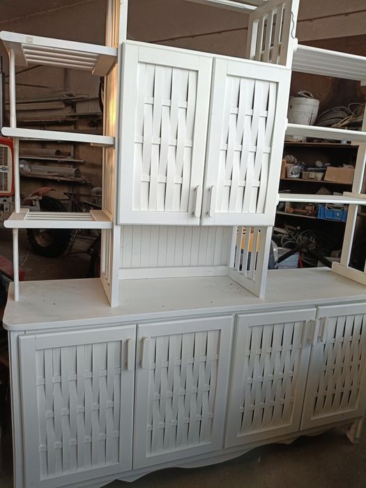 Biurko i szafka drewniane