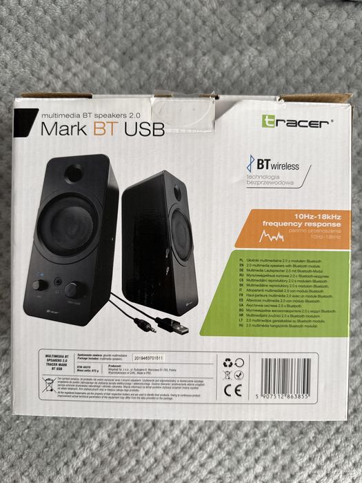 Tracer Mark BT USB 2.0 głośniki Bluetooth 12W - nowe