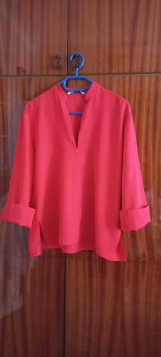 Ciemno różowa (malinowa) bluzka damska