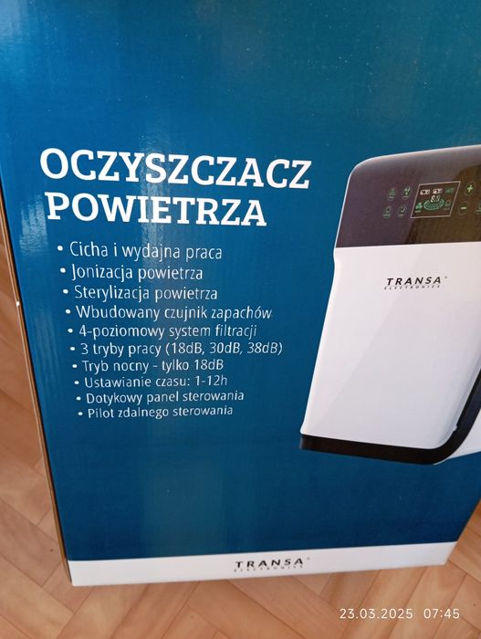Oczyszczacz powietrza TRANSA z jonizacją