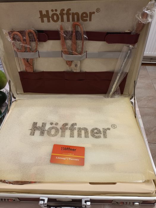 Myśliwski zestaw noży i nożyc firmy Hoffner.