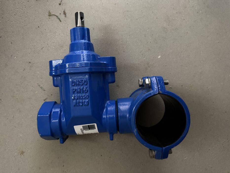 Zasuwa Miękouszczelniona DN50 PN16 DOMEX z Nawiertką DN90 - Nowa