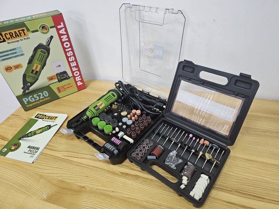 290шт Насадок +Гравер ProCraft +Гибкий вал В Кейсах Гарантия 36мес