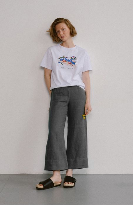 Білі лляні кюлоти balcony garment (m)