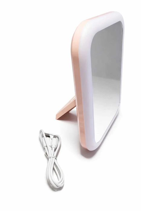 Настольное зеркало для макияжа с LED подсветкой  прямоугольное, USB