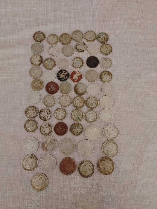 Moedas antigas para coleção