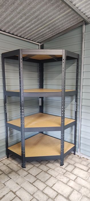 Regał Warsztatowy Narożny 180x90x90x45 cm 4P/250 kg