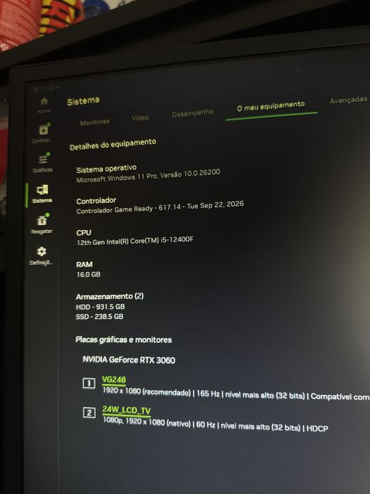 PC torre gaming com RTX 3060 16RAM I5-12400F