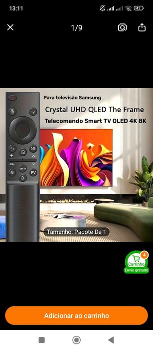 Comandos universais para Smart TV várias marcas