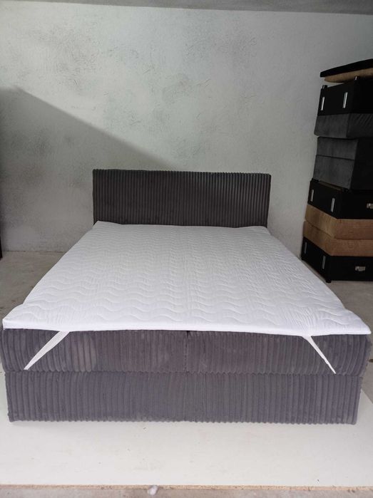 Łóżko kontynentalne tapicerowane 140/160/x200/SZTRUKS/WELUR/POJEMNIKI