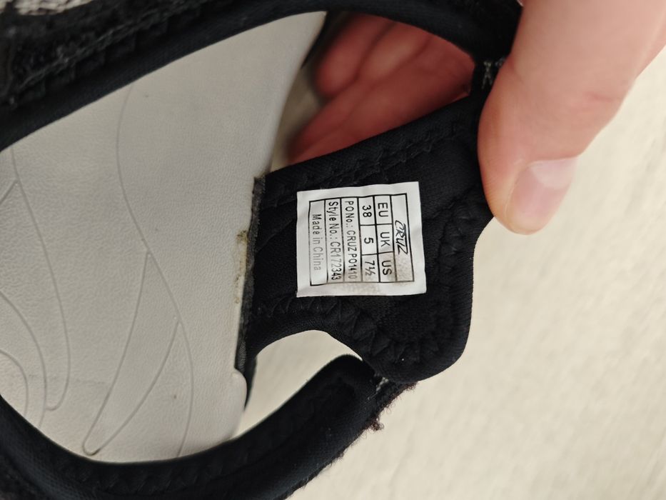 Sandały trekkingowe sportowe czarne  38