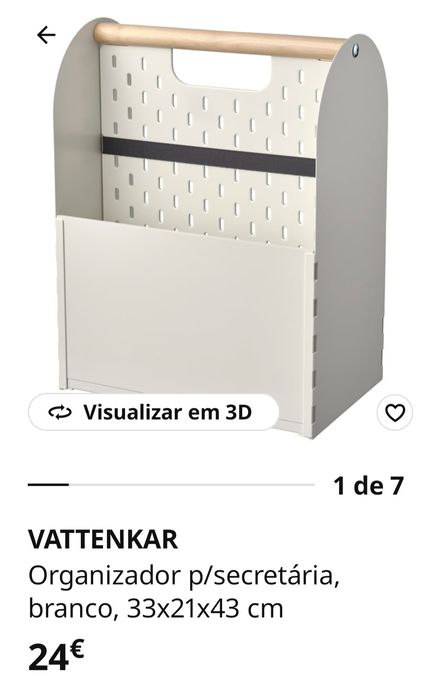 VATTENKAR Organizador p/ Secretária Ikea Organizer for Secretary - NEW