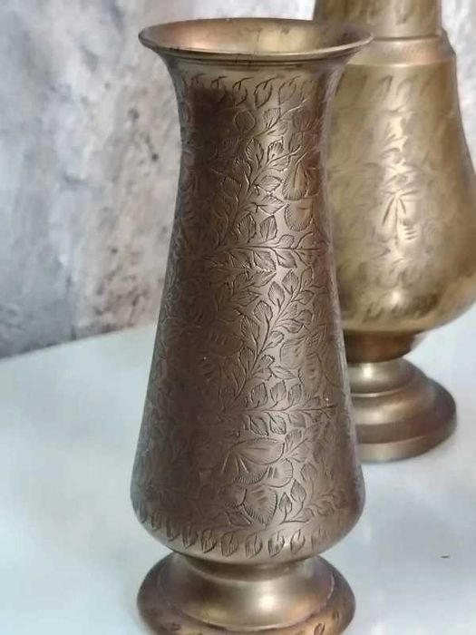 Conjunto de 3 Jarras Indianas em Latão Gravado ENVIO GRATIS