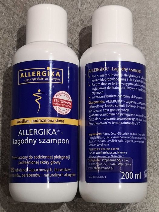 Allergika Łagodny szampon 0% konserwantów, barwników czy parabenów