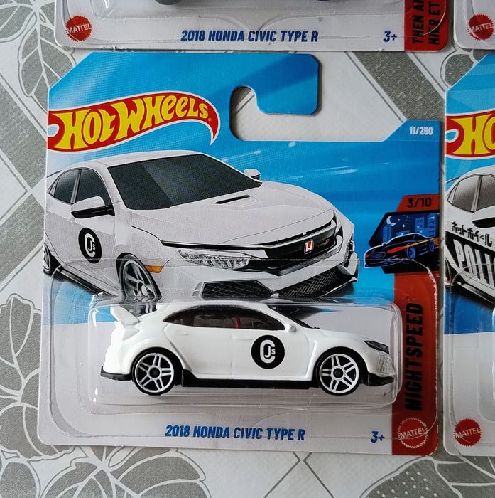 4×Hot Wheels 2018 Honda Civic Type R