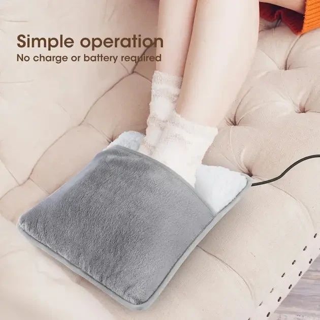 Портативна фланелева грілка для ніг з електричним підігрівом Foot warmer XL-997 Килимок з USB підігрівом
